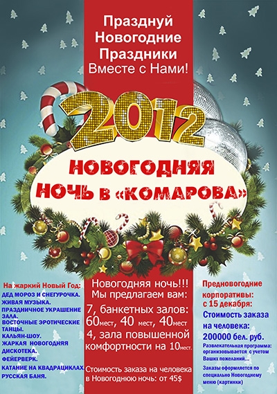 Предложения празднования нового года Предложения празднования нового года